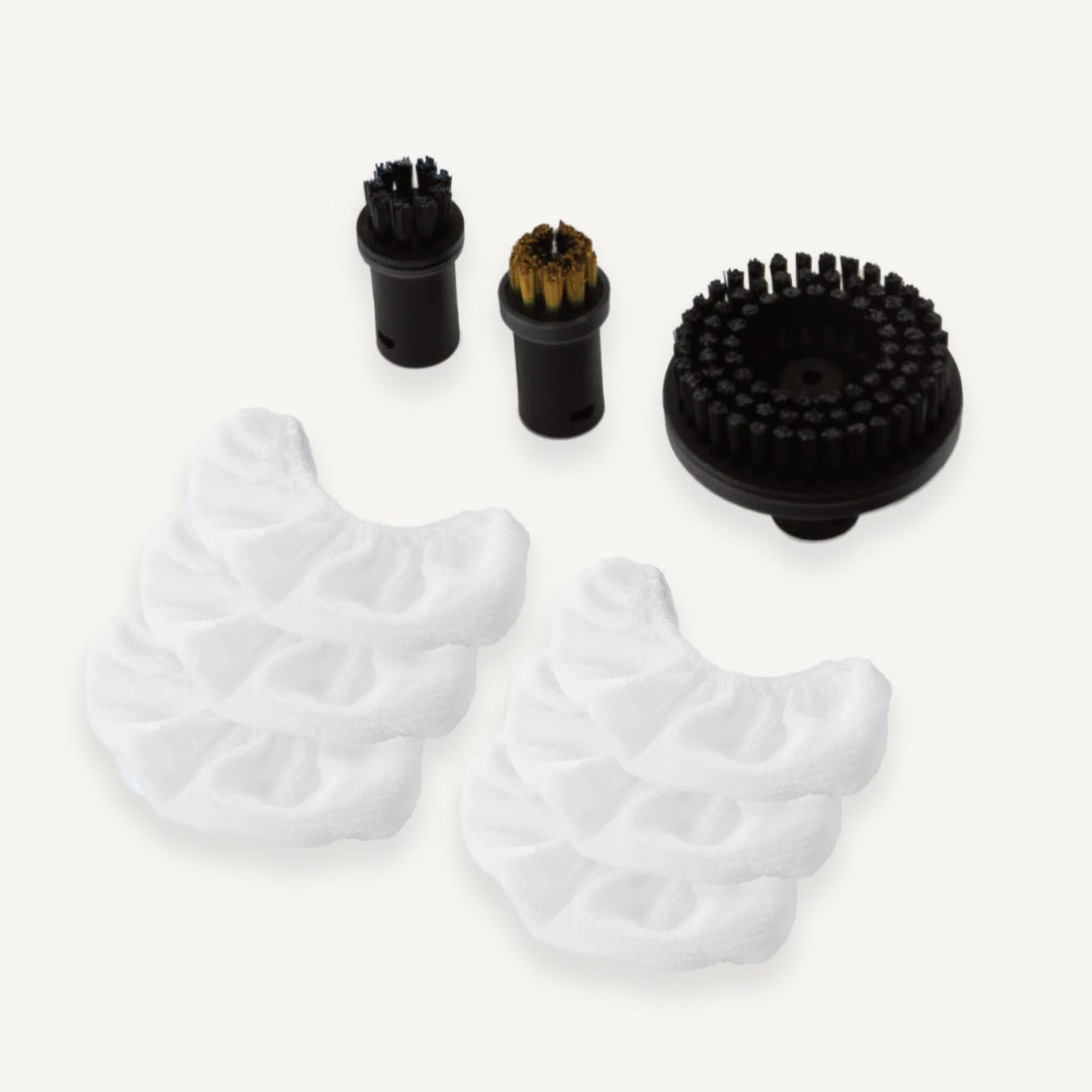 6 ekstra klude + 3 ekstra børstehoveder